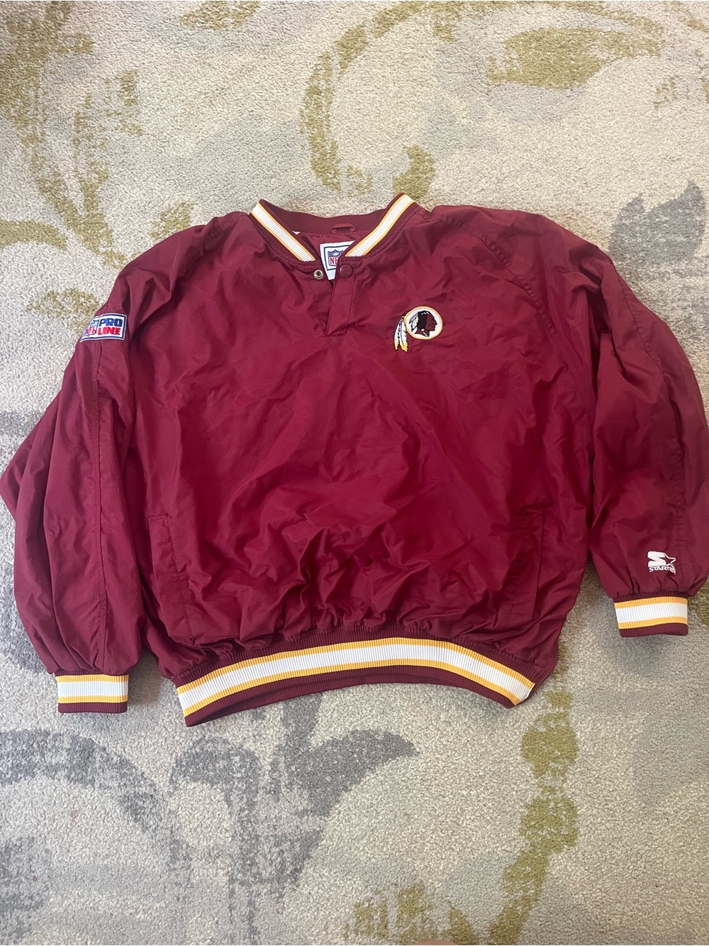 Vintage 90s Starter NFL Washington Redskins Pullover Windbreaker XL Proline